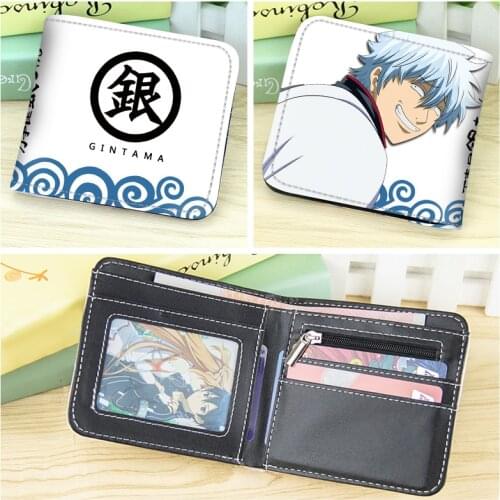 Anime Gintama Wallet Sakata Gintoki PU Short Coin Purse