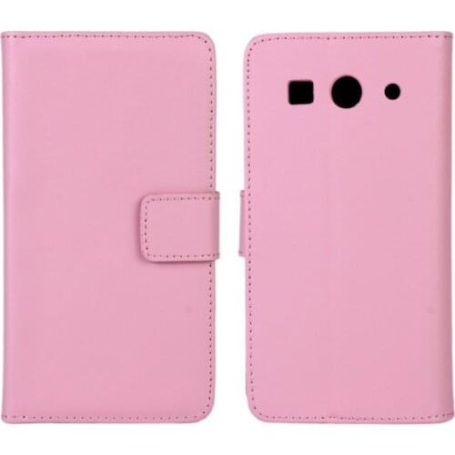 11 Color High Quality Genuine Leather Wallet Cover With Card Holder and Stand Function Case For Huawei Ascend G520 G525