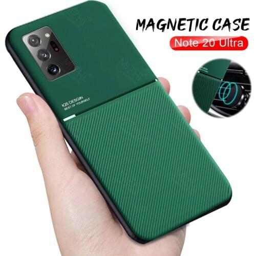 For samsung note20 case magnetic car holder phone case for samsung galaxy note 20 ultra not20 not 20ultra matte shockproof cover