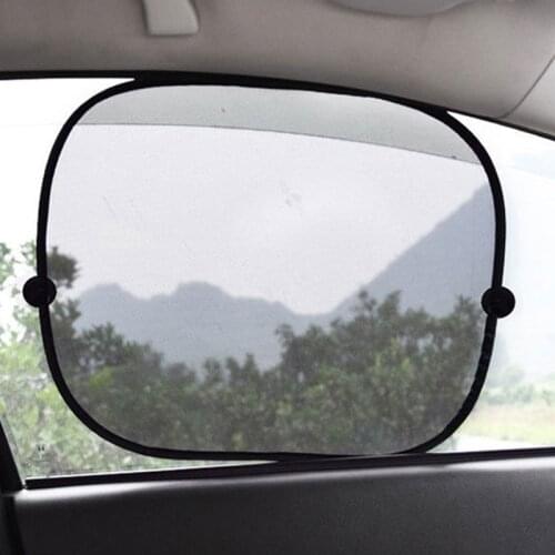 Black Side Car Sun Shades Rear Window Sunshades Cover Mesh Visor Shield Screen Interior UV Protection Kids Baby Travel