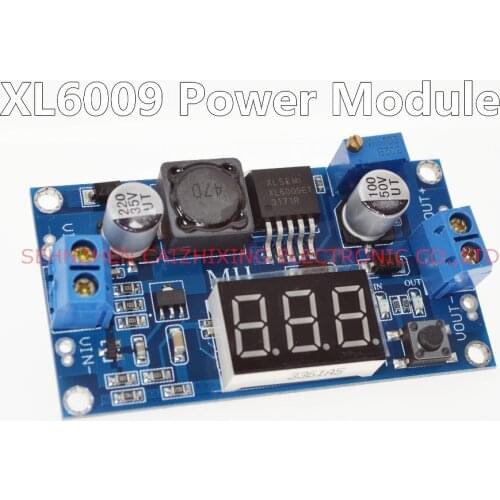 DC-DC 4.5-32V to 5V-52V XL6009 Boost Step-up Module + LED Voltmeter DC-DC Boost module with adjustable voltage meter display