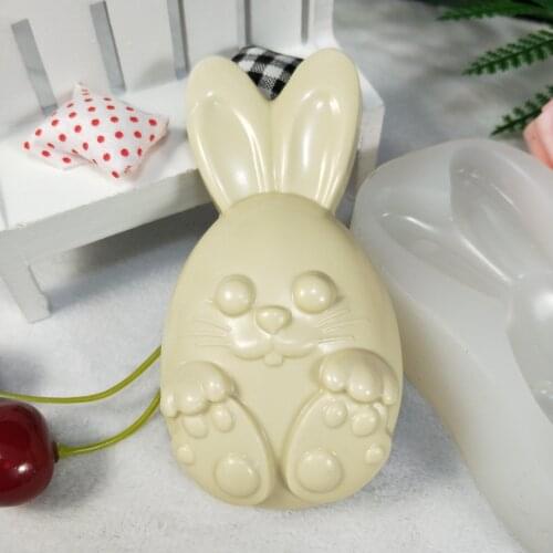 DW0190 PRZY Silicone Mold Lovely Easter Bunny Rabbit Bunny Soap Molds Gypsum Chocolate Candle Candy Mold Clay Resin Moulds