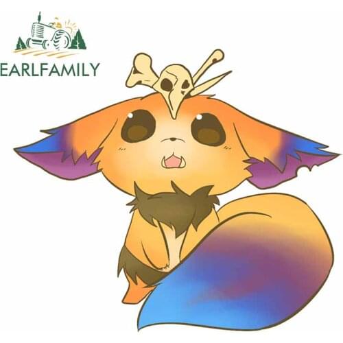 EARLFAMILY 13cm x 11.3cm for Gnar League of Legend Personality Creative VAN Car Stickers DIY JDM Accessories SUV Graffiti Decal