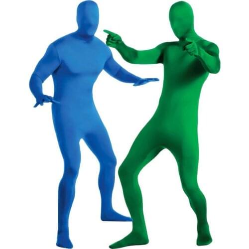 Green Jumpsuit Video Chroma Key Tight Suit Skin Suit Photo Stretchy Body Green Screen Suit Invisible Effect Photograph Accessory