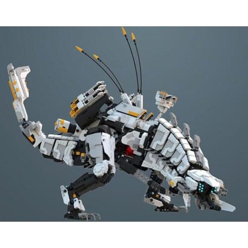 MOC Dinosaur Monster Super Horizon Dawn Thunder Tooth Mechanical Monster Series Building Blocks Toys for Children Gifts