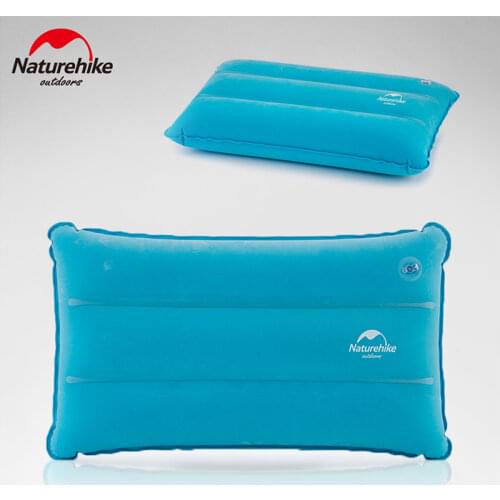 Naturehike Flocking Camping Air Pillows Compressed Folding Non-slip Portable Inflatable Travel Pillows Outdoor Travel Cushion