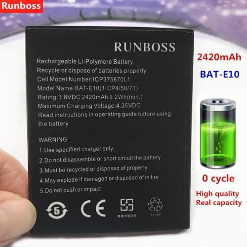 100% New Original High Quality BAT-E10 (1ICP4/58/71) 2420mAh Battery For Acer Liquid Z530 Z530S LTE T02 Mobile Phone Battery