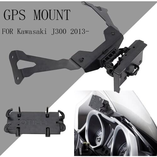 NEW For Kawasaki J300 J 300 Accessories Motorcycle GPS Phone Stand Bracket Holder Navigation Plate black 2013-2021 2020 2019