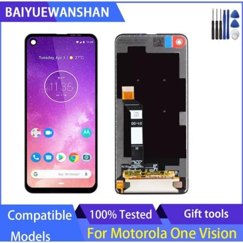 Original LCD Screen For Moto One Vision LCD Display For P50 XT1970 Display LCD Screen Touch Digitizer Assembly