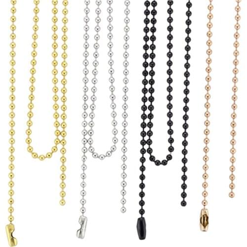 BOFEE 316L Stainless Steel Ball Chain Necklace 18''-32'' Silver/Rose Gold/Gold/Black 2.4mm Pendant Dream Catcher Women Men