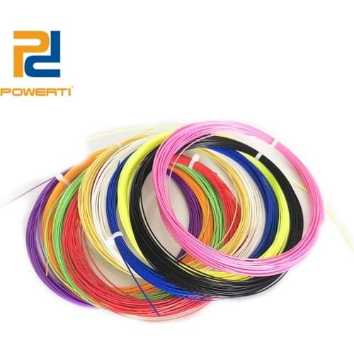POWERTI 10pcs/lot 0.7mm Badminton Racket String Training String Like BG65 BG95 String 10M