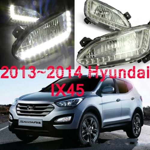1 Pair LED Fog Lights Daytime Running Light For Hyundai Santa Fe IX45 2013 2014 2015 Car Accessories Waterproof 12V Fog Lamp
