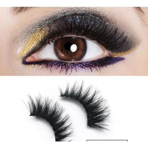 50Pairs/lot 3D Transparent Terrier Stereo False Eyelash Mink Hair Curl Multilayer Eyelash Extensions Makeup Tool HA1892