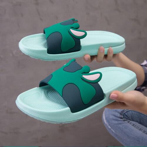 Summer Slides Women Slippers Cartoon Animal Thick Bottom Beach Soft Sole Sandals Men Ladies Couple Girls Boys Shoes Zapatillas