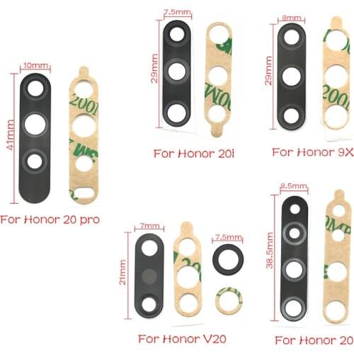 10pcs. For Huawei Honor 30 Lite X10 9X V20 20i 20 30S 30 Pro Y9 Prime 2019 Rear Back Camera Glass Lens Cover Ahesive Replacement
