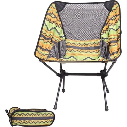 Outdoor Folding Lazy Fishing Chair Portable Travel Ultralight Aviation Aluminum Tube Beach Chairs Hiking Picnic Seat Tools