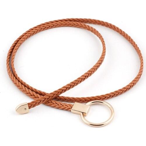 Womens thin belt woven decorative fashion wild ins style dress dress sweater coat waist small belt