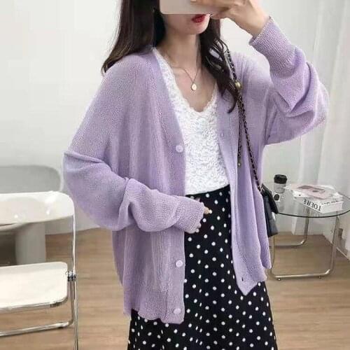 Women Knitted Spring Cardigan Casual Long Sleeve Open Stitch Female Thin Knitwear Ladies Loose Korean Plus Size 4XL Femme X238
