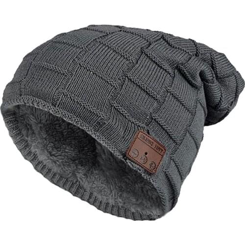 New Style Winter Warm Hat Wireless Bluetooth Headset Hats Bluetooth Headphone Smart Cap Speaker Mic Bluetooth Hats for Christmas