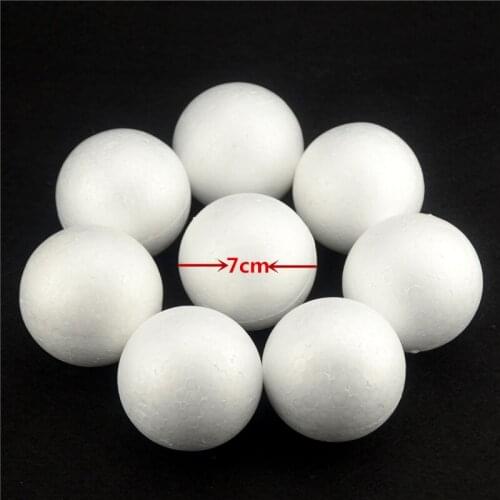 Hot 10PCS/Lot 70MM Modelling Polystyrene Styrofoam Foam Ball White Craft Balls For DIY Christmas Party Decoration Supplies Gifts