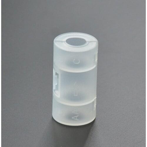 Hot High quality 10pcs PP transparent AA to C battery box converter LR6 to LR14 battery adapter