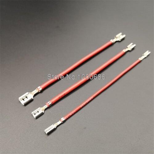 100CM Custom 2.8 20AWG /4.8 20AWG/6.3 18AWG Female Male Spade Connector wire harness with Insulating Sleeves