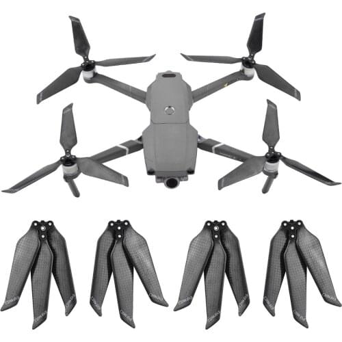 2 Pairs Foldable Carbon Fiber Propeller 3-Blade 8743 Quick-release Propellers For DJI Mavic 2 PRO ZOOM Drone