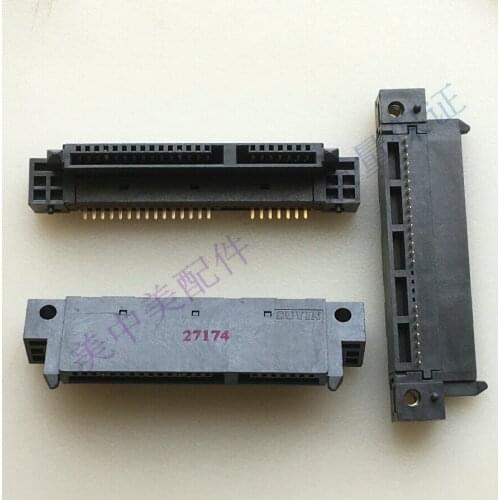 2PCS) The gold-plated pin of SATA 15 7p pin forward slot hard disk socket type a female seat is new