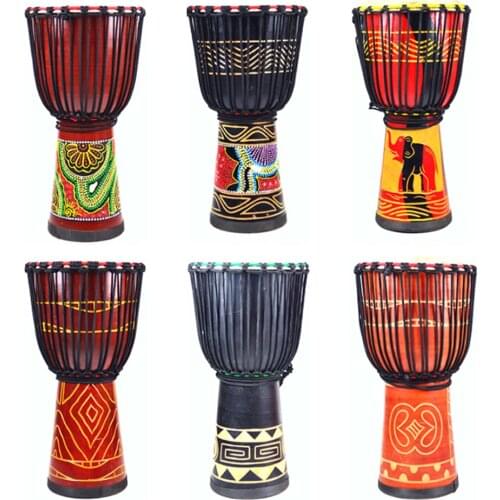 4-6 Inch Djembe Professional African Drum Mahogany Wooden Goat Skin Good Sound Musical Instrument For Children GU29