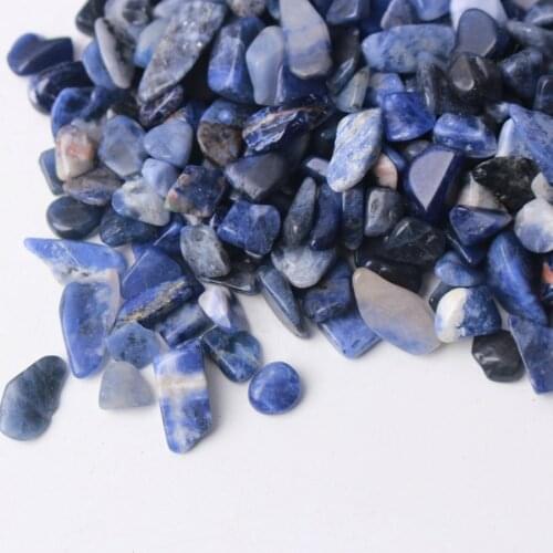 500g Blue Sodalite Crystal Gravel Polished Healing Decorative Rock