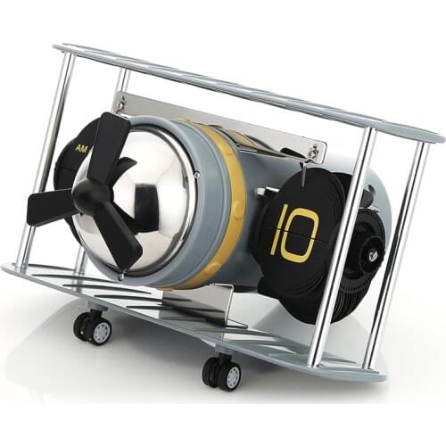 Autobots Aircraft modeling automatic propeller mute movement living room study bedroom office quartz machinery flip clock gift