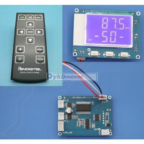 76-108Mhz Digital FM Stereo FM Receiver module Digital Radio + LCD display Infrared Remote 5W+5W power Amplifier Volume adjustab