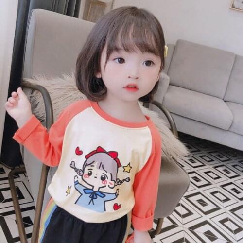 Cheap Spring Autumn Tops Hoodies Girls Sweatshirts Coat Kids Outwear Teenager Children Clothes High Quality