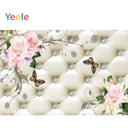 Yeele Wallpaper Bedhead Decor Flower Butterfly Photography Backdrops Personalized Photographic Backgrounds For Photo Studio