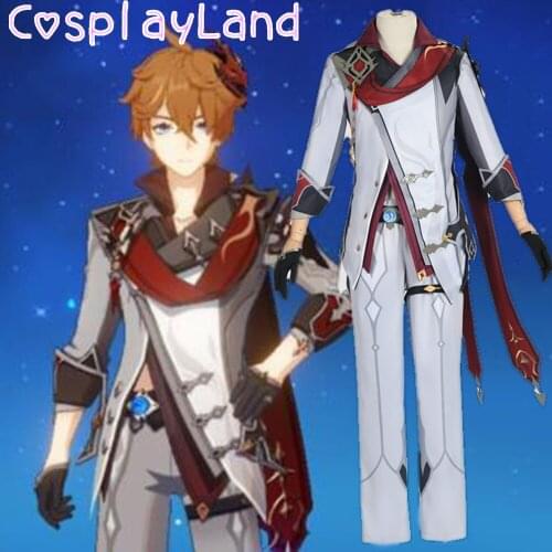 Hot Game Genshin Impact Cosplay Tartaglia Ajax Costume Carnival Halloween Men Suit Uniform Cartoon Outfit Tartaglia Costume