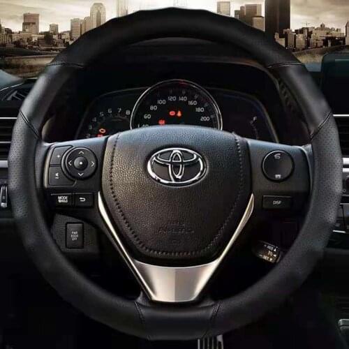 PU Leather Steering Wheel Cover for Toyota Corolla Fortuner Sequoia Auris Avensis YARIS Vios Celica 86 Auto Accessories