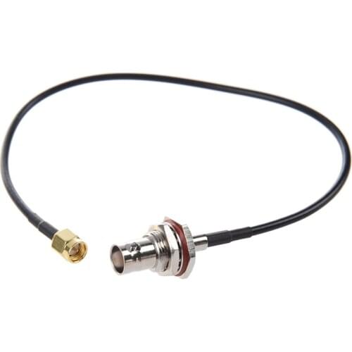 SODIAL(R) SMA Male to BNC Female Plug Adapter Antenna Pigtail Cable 13"