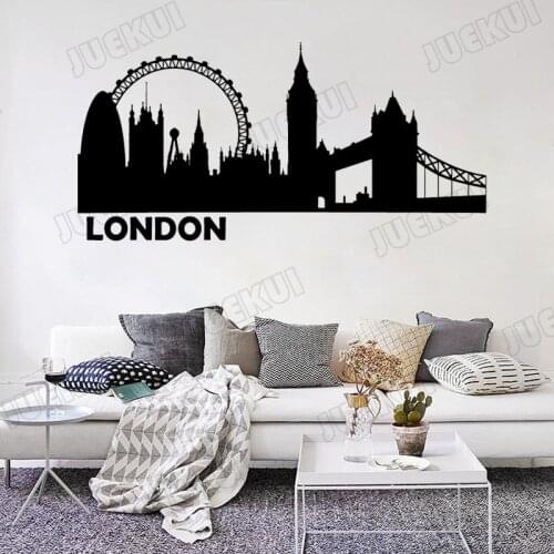 London Landmark Building Removable Wall Stickers for Living Room Home Art Decoration Vinyl Wall Decals Bedroom Poster TA511