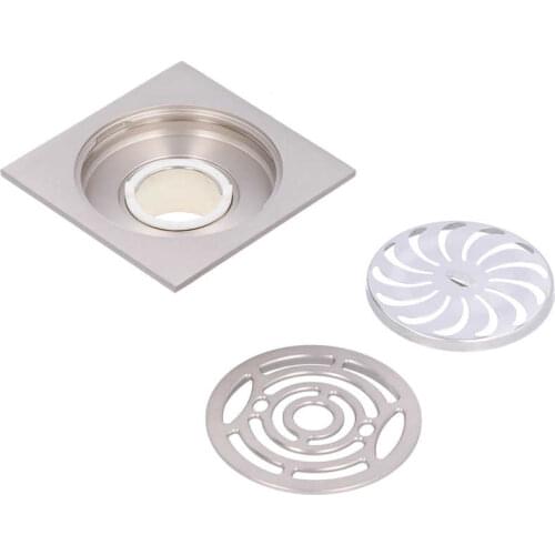 Hair Catcher Stopper Brushed Shower Floor Drain Copper Floor Strainer for Kitchen Bathroom Balcony Supplies Bathroom Shower