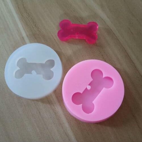 Mini Dog Bone Shaped Cake Decoration Mold Aromatherapy Pendant Mold Chocolate Biscuit Silicone Mold