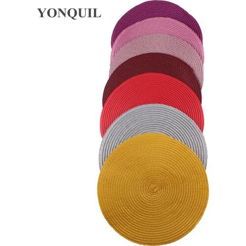Multiple Color 25 CM Round Fascinators Bases For Women DIY Hair Accessories Ladies Millinery Hat Base Fascinator 12Pcs/Lot SYB35
