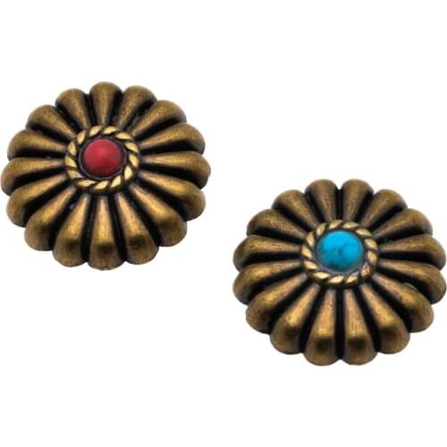 Mosaic Goods Cloth Button B Button Diy Craft Leather Handbag Purse Retro Decoration COINS Artificial Imitation Turquoise