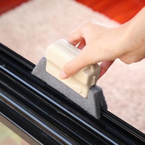 New Window Groove Cleaning Cloth Gap Brush Removable Window Slot Track Door Cleaner Brush Household Window Cleaning Tool