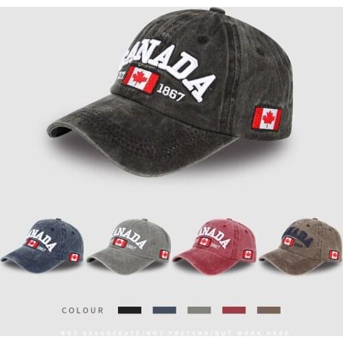 Canada New Foreign Trade Three-Dimensional Letter Embroidery Mens Amazon Peaked Cap Baseball Cap