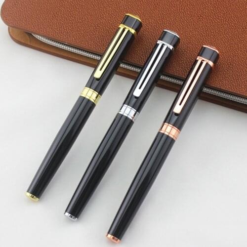 Luxury Full Metal Pen 0.5MM Black Ink Ballpoint Pen Rollerball Pen Business Gifts Writing Office School Supplies Stationery