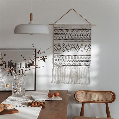 Nordic Home Decor Tapestry Macrame Room Decor For Show Window Decor Valance Handmade Rectangle Background Indoor Valance