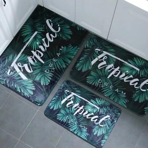 Modern Letter Printed Doormats Anti-Slip Washable Bathroom Carpet Soft Durable Floor Pads Absorbent Entrance Rugs Home Decor
