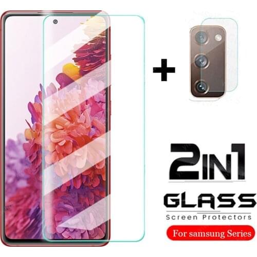 2 in 1 Glass on For Samsung S20 FE 5G 2020 Tempered Glass Camera Lens Protective For Samsung S20 Fan Edition Screen Protector