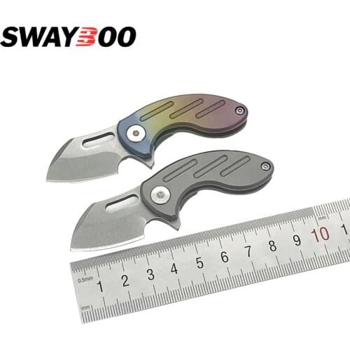 Swayboo Mini S35VN Powder Steel Folding Knife pocket TC4 titanium alloy Handle Camping Knifes Outdoor Ball Bearing Pocket Knives