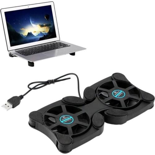 New Arriv al 2pcs 70mm Universal Foldable USB Laptop Cooler Quiet Anti-Slip Heat Dissipation Cooling Fan Bracket for most laptop